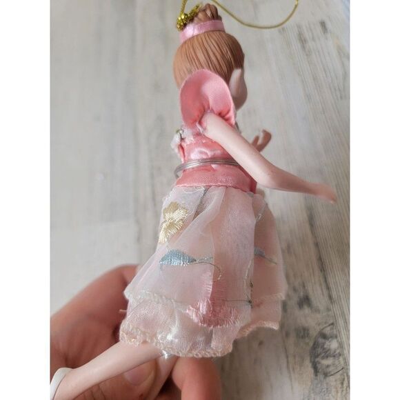 Pink fairy ballerina girl ornament Xmas Decor rose - Picture 7 of 7